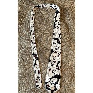 Vintage Disney Mickey Mouse Cartoon Black White Mens Neck Tie Balance Hot Cakes